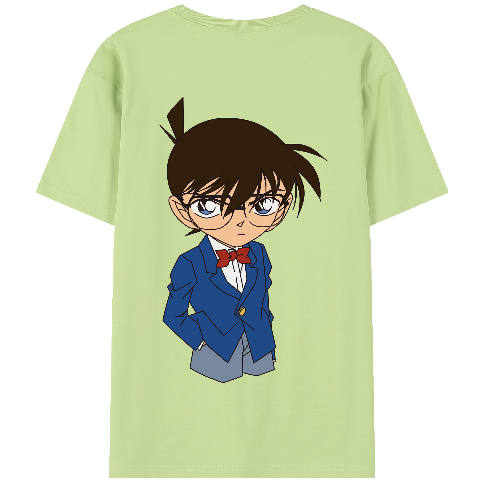 （画像用） 名探偵コナン 江戸川 コナン Detective Conan Conan Edogawa 綿100％半袖Tシャツ（背面プリント）